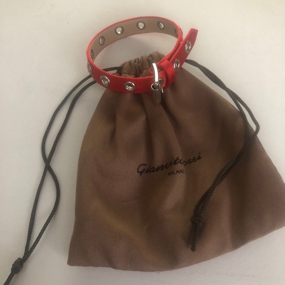 Gianvito Rossi belt satin bracelet in red